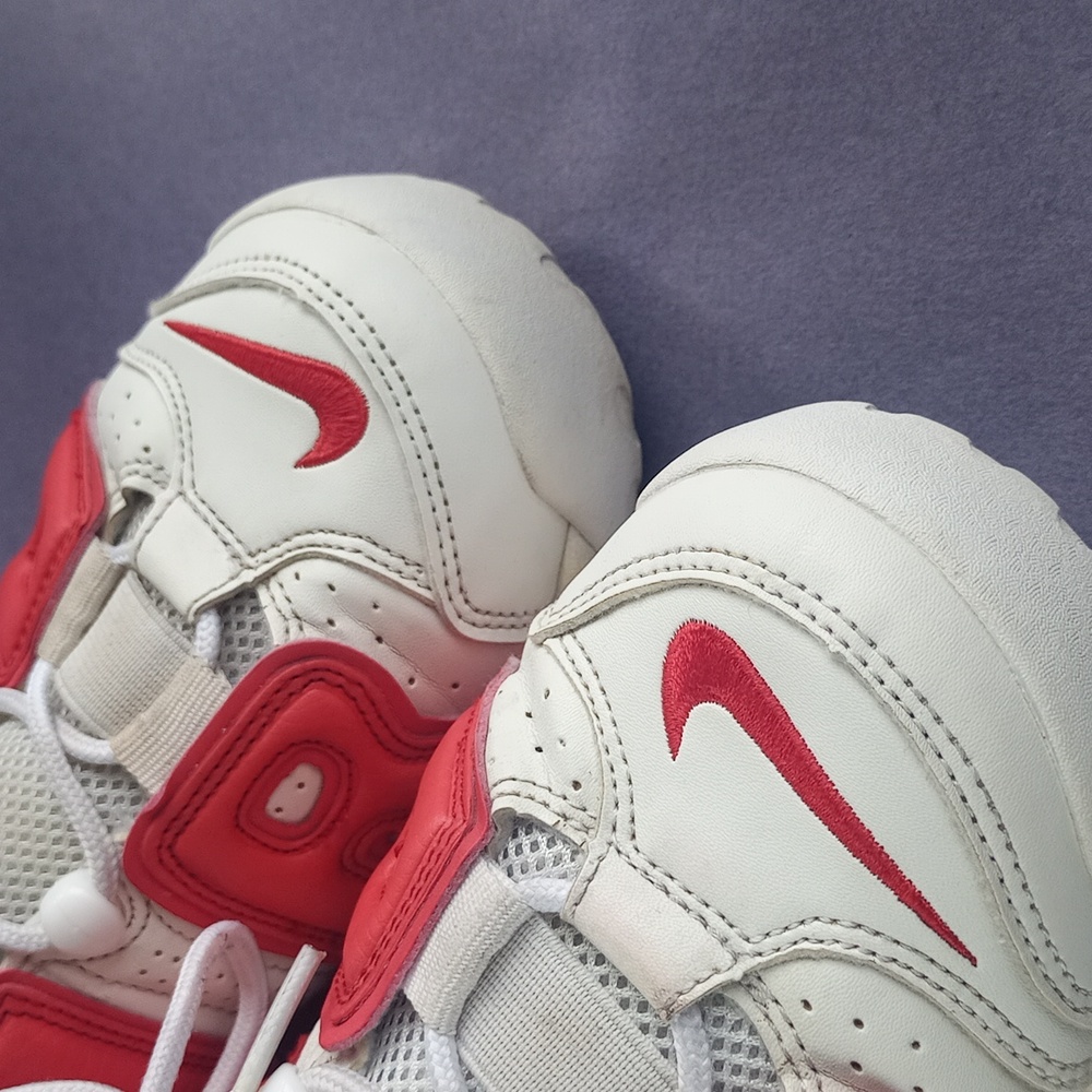 Nike Air More Uptempo Varsity Red Athletic Shoes 414962-100 - Picture 3 of 14